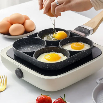 Four-hole Non-stick Small Flat Bottom Fried Egg Dumpling Pot Hi markets