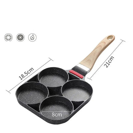 Four-hole Non-stick Small Flat Bottom Fried Egg Dumpling Pot Hi markets